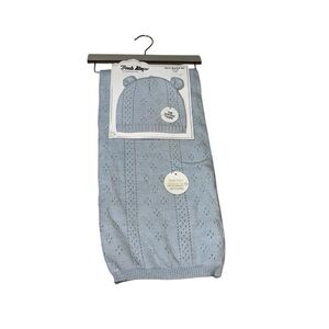 First Steps by Stepping Stones Boy's 0-6 Months Blanket and Hat Set NWT